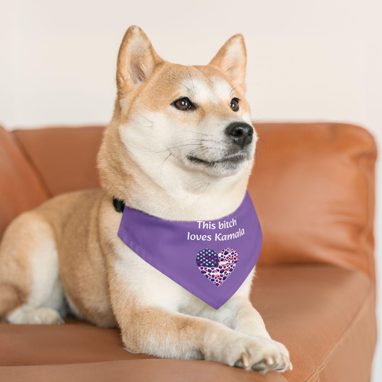 Pet Bandana Collar - Good Girl Loves Kamala